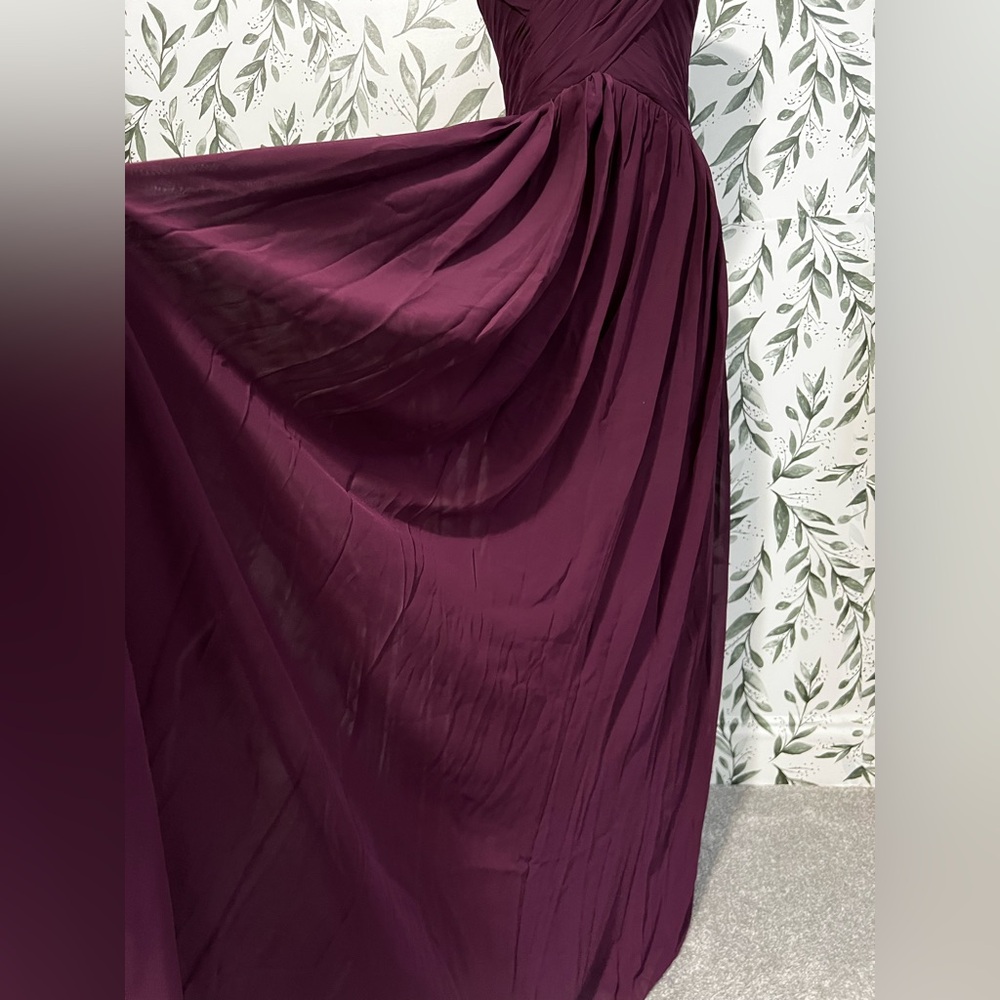 Burgundy Prom Formal Evening Maxi Dress Gown Size S NWT Cocktail Bridesmaid #9 - Picture 10 of 12